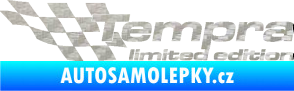 Samolepka Tempra limited edition levá 3D karbon stříbrný