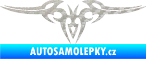 Samolepka Tetování 006 3D karbon stříbrný
