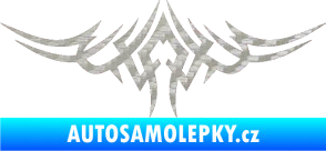 Samolepka Tetování 019 3D karbon stříbrný