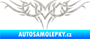 Samolepka Tetování 021 3D karbon stříbrný