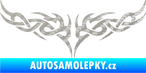 Samolepka Tetování 023 3D karbon stříbrný