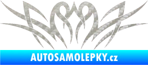Samolepka Tetování 032 3D karbon stříbrný