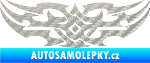 Samolepka Tetování 037 3D karbon stříbrný