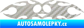 Samolepka Tetování 038 3D karbon stříbrný