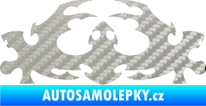 Samolepka Tetování 039 3D karbon stříbrný