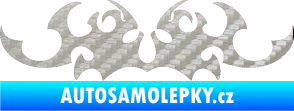 Samolepka Tetování 040 3D karbon stříbrný