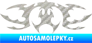Samolepka Tetování 041 3D karbon stříbrný