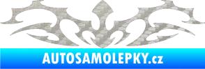 Samolepka Tetování 043 3D karbon stříbrný
