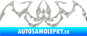 Samolepka Tetování 045 3D karbon stříbrný
