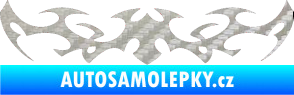 Samolepka Tetování 046 3D karbon stříbrný