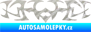 Samolepka Tetování 047 3D karbon stříbrný