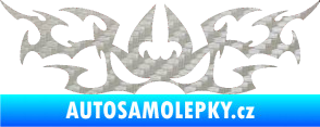 Samolepka Tetování 048 3D karbon stříbrný