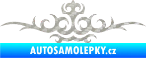 Samolepka Tetování 051 3D karbon stříbrný