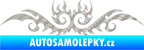 Samolepka Tetování 052 3D karbon stříbrný
