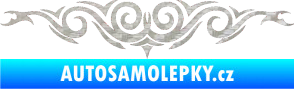 Samolepka Tetování 057 3D karbon stříbrný
