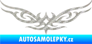 Samolepka Tetování 060 3D karbon stříbrný