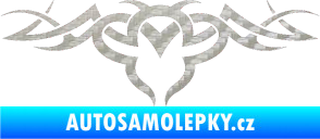 Samolepka Tetování 062 3D karbon stříbrný