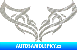 Samolepka Tetování 063 3D karbon stříbrný