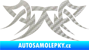 Samolepka Tetování 064 3D karbon stříbrný