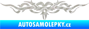 Samolepka Tetování 069 3D karbon stříbrný