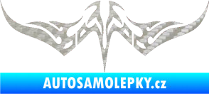 Samolepka Tetování 072 3D karbon stříbrný