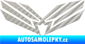Samolepka Tetování 077 3D karbon stříbrný
