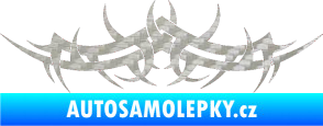 Samolepka Tetování 078 3D karbon stříbrný