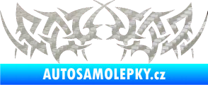 Samolepka Tetování 083 3D karbon stříbrný