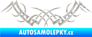 Samolepka Tetování 087 3D karbon stříbrný