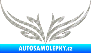 Samolepka Tetování 091 3D karbon stříbrný