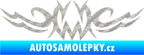 Samolepka Tetování 096 3D karbon stříbrný