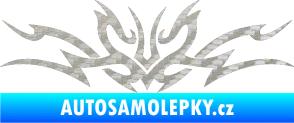 Samolepka Tetování 102 3D karbon stříbrný