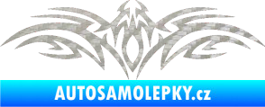 Samolepka Tetování 103 3D karbon stříbrný