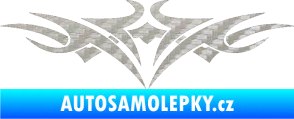 Samolepka Tetování 106 3D karbon stříbrný