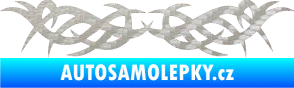 Samolepka Tetování 109 3D karbon stříbrný