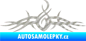 Samolepka Tetování 110 3D karbon stříbrný