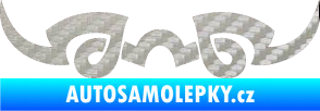 Samolepka Tetování 127 3D karbon stříbrný