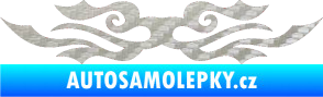Samolepka Tetování 134 3D karbon stříbrný