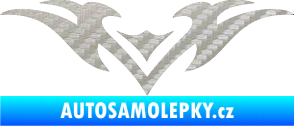 Samolepka Tetování 136 3D karbon stříbrný