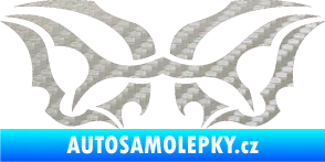 Samolepka Tetování 138 3D karbon stříbrný