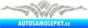 Samolepka Tetování 140 3D karbon stříbrný