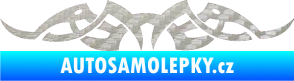 Samolepka Tetování 141 3D karbon stříbrný