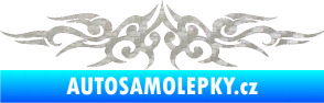 Samolepka Tetování 143 3D karbon stříbrný