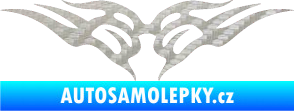 Samolepka Tetování 146 3D karbon stříbrný