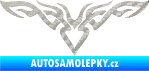 Samolepka Tetování 147 3D karbon stříbrný