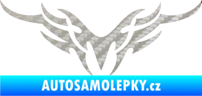 Samolepka Tetování 148 3D karbon stříbrný