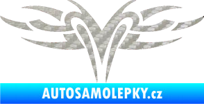 Samolepka Tetování 151 3D karbon stříbrný