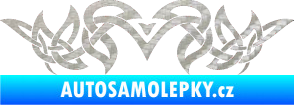 Samolepka Tetování 152 3D karbon stříbrný