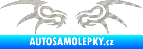 Samolepka Tetování 181 3D karbon stříbrný