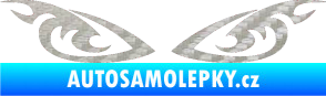 Samolepka Tetování 182 oči 3D karbon stříbrný
